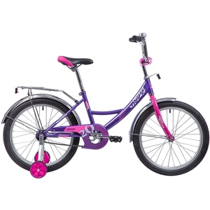 Велосипед NOVATRACK 20, VECTOR, фиолетовый, защита А-тип, тормоз нож., крылья и багажник хром.