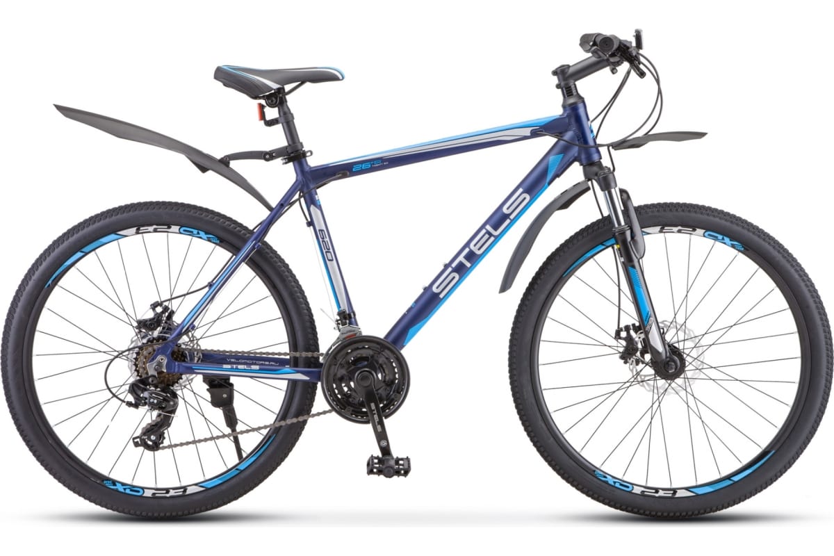 Велосипед 26 горный STELS Navigator 620 MD (2020) количество скоростей 21 рама алюминий 17 темно-син