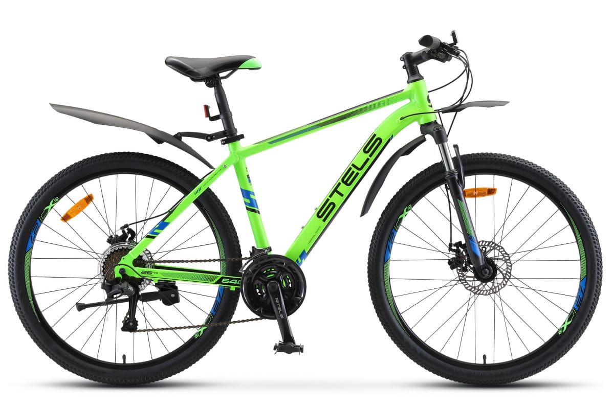 Велосипед 26 горный STELS Navigator 640 MD (2020) количество скоростей рама 14,5 зеленый