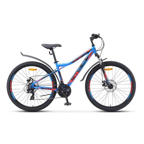 Велосипед 27,5 горный STELS Navigator 710 MD (2020) ко-во скор.21 рама сталь 18 синий,черный, красный