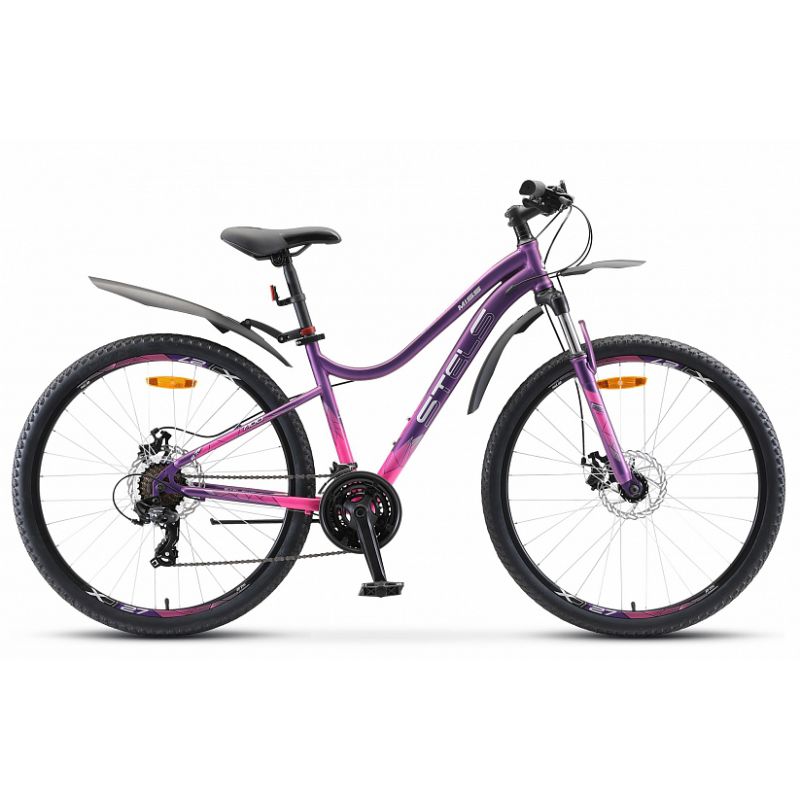 Велосипед 27,5 горный STELS Miss 7100 MD (2020) количество скоростей 21 рама сталь 16 пурпурный