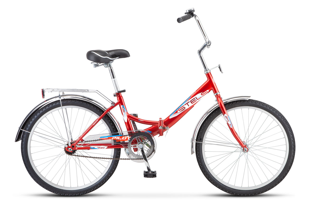 Велосипед 24 складной STELS Pilot 710 (2018) количество скоростей 1 рама сталь 14 красный