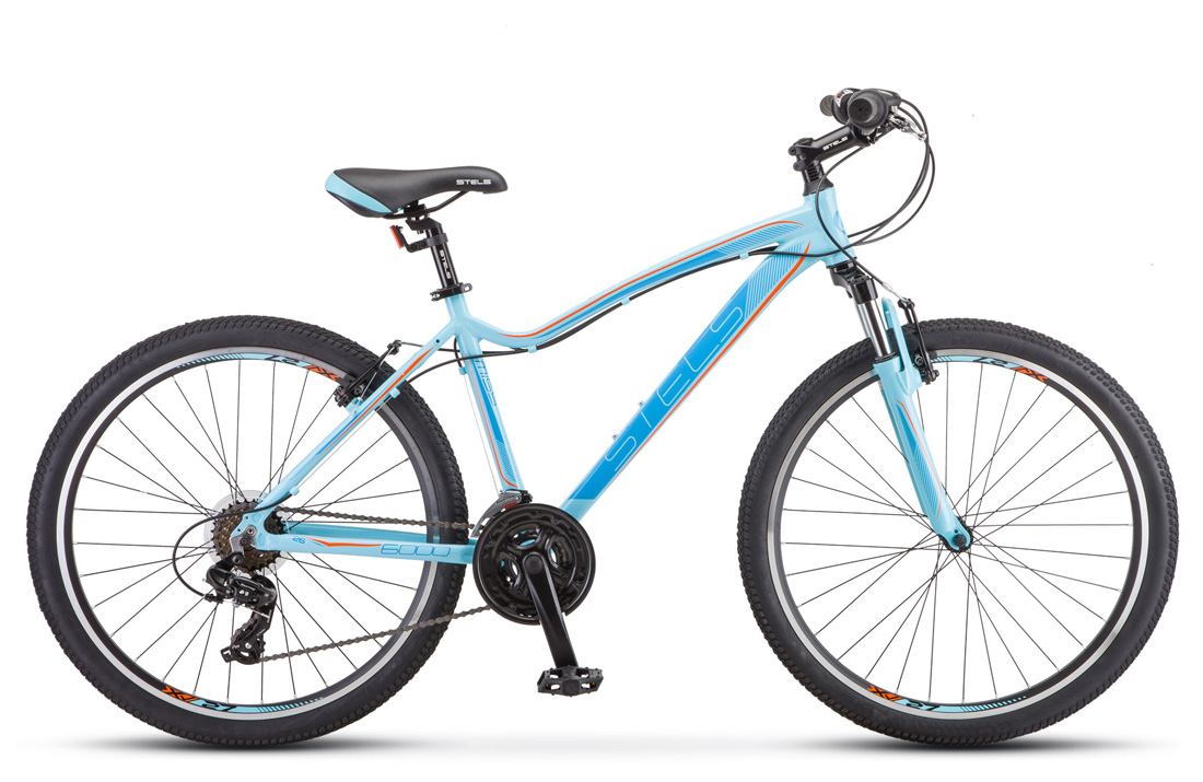 Велосипед 26 горный STELS Miss 6000 V (2022) количество скоростей 21 рама сталь 17 голубой