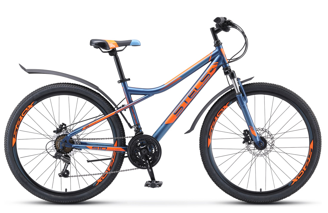 Велосипед 26 горный STELS Navigator 510 D (2020) количество скоростей 18 рама сталь 16 темно-синий