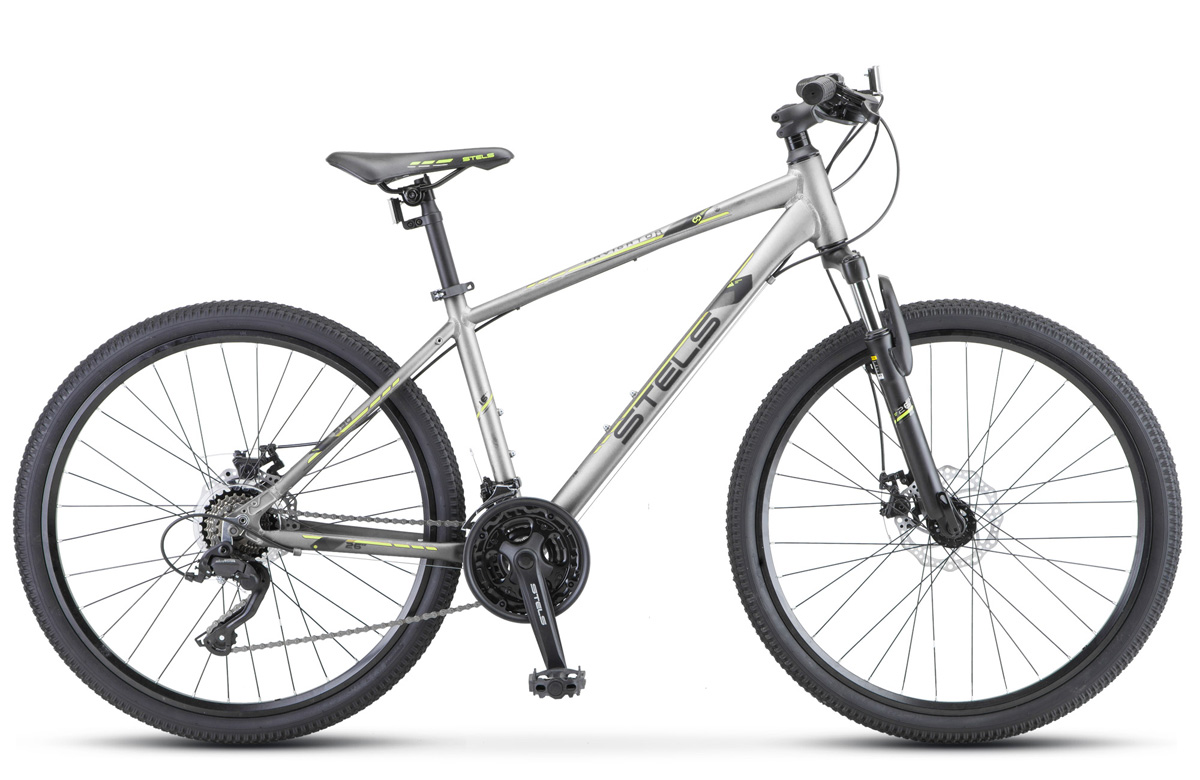 Велосипед 26 горный STELS Navigator 590 MD (2020-2021) количество скоростей 21 рама сталь 16 серый